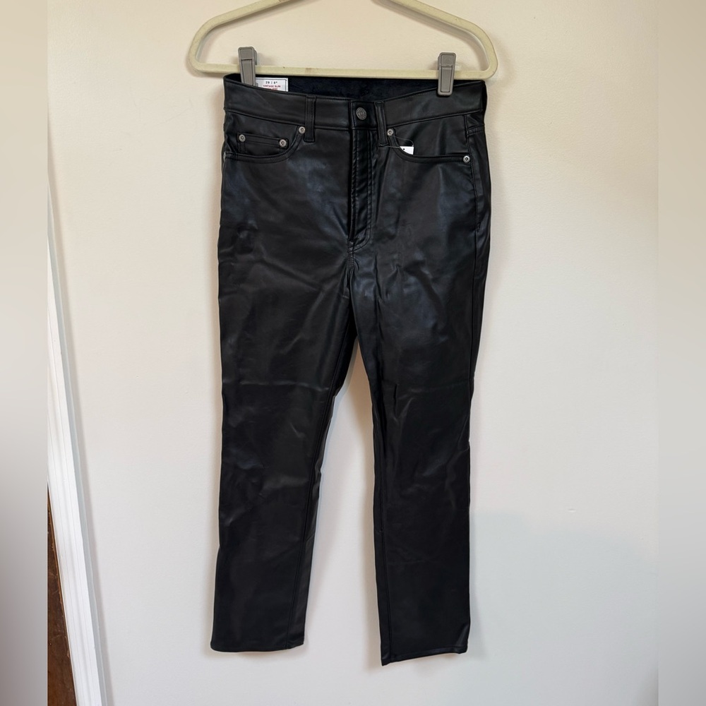 GAP Vintage Slim High Rise Faux Leather Pants